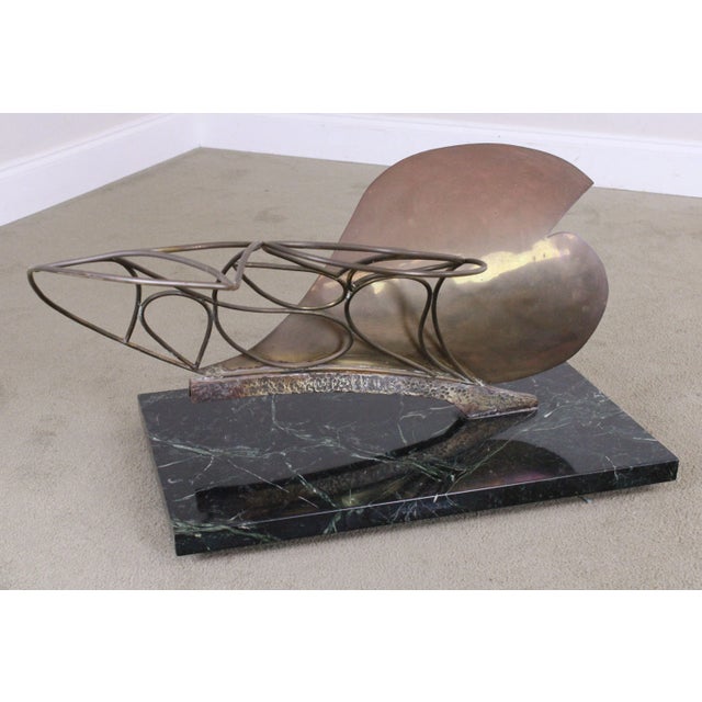 1980s Postmodern Bronze Abstract Sculpture For Sale - Image 5 of 12