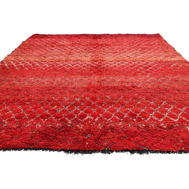 Mid-Century Modern Vintage Beni M'Guild Moroccan Rug, 06'10 X 09'11 For Sale - Image 3 of 10