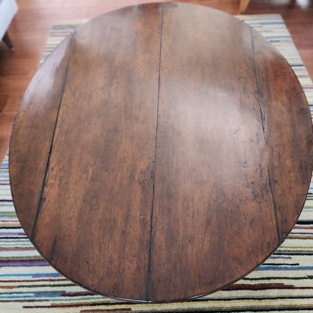 1970s Mid Century Stunning Solid Walnut Oval Coffee Table For Sale - Image 4 of 5