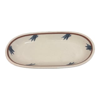 Vintage Syracuse China "Aurora" Oval Ceramic Trinket Dish For Sale