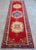 Raspberry Red 1950s Hand-Knotted Turkish Runner Rug Bold Colors Tribal Hallway Decor Lady Bug Pattern Unused - 3'4" X 13' For Sale - Image 8 of 17