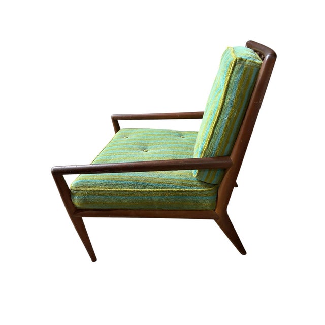 T.H. Robsjohn-Gibbings Lounge Chair by Widdicomb, 1950’s. Original upholstery. The back cushion has hardened over time and...