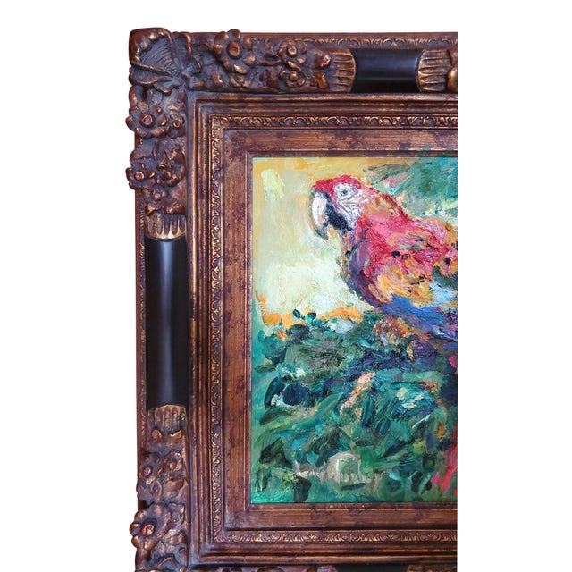 Oil Painting Parrot Impasto For Sale - Image 9 of 17