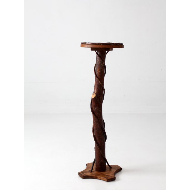 Vintage Rustic Adirondack Twig Plant Stand For Sale - Image 15 of 17
