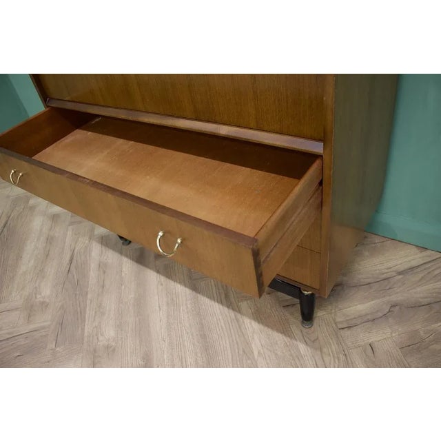 1950s Mid-Century Tola and Black Tallboy Chest from G Plan, 1950s For Sale - Image 5 of 8