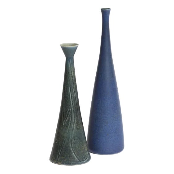 Swedish Vases by Karl-Harry Stalhane for Rötrand, 1950s, Set of 2 For Sale