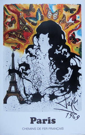 Salvador Dali, Paris (SNCF Grand Modèle), Lithograph