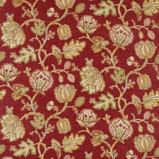Morris & Co Theodosia Fabric in Red - a Sample For Sale