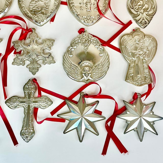 1989-2005 Vintage Baroque Hollywood Regency Wallace Sterling Christmas Ornament Collection - Set of 25 For Sale - Image 12 of 13