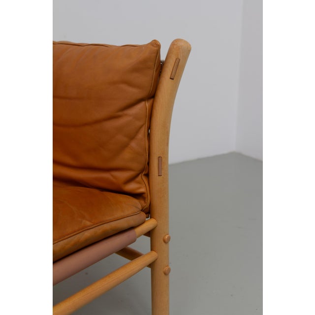 Tan Three-Seater Ilona Safari Sofa in Leather by Arne Norell, Sweden, 1970s For Sale - Image 8 of 18