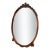 Satinwood Oval Wall Mirror Carved French Flower Basket Crest Decorative Frame For Sale