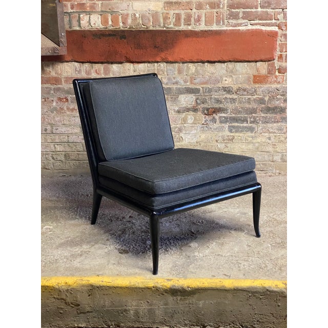 T. H. Robsjohn Gibbings for Widdicomb Upholstered Slipper Chair For Sale - Image 13 of 13