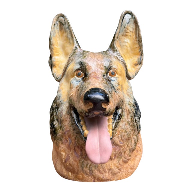 Porcelain German Shephard Dog Bust by Zaphir, a Line by Lladro, Made in Spain, 1970s For Sale