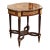 French-Inspired Wood Side Table – Glass Top With Gilded Bronze & Gold Leaf Details For Sale