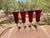 Mid-Century Modern Vintage Ruby Red Ribbed Champagne Flutes - Set of 4 For Sale - Image 3 of 7