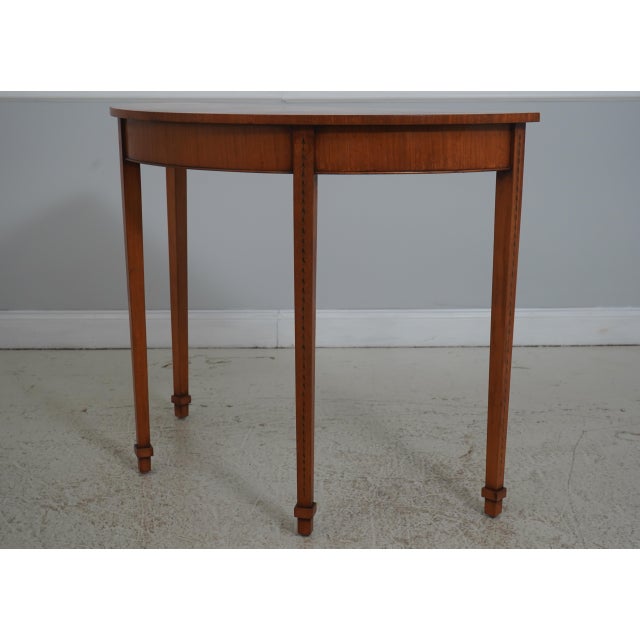 Traditional Pair of Adams Style Demilune Console Tables For Sale - Image 3 of 13