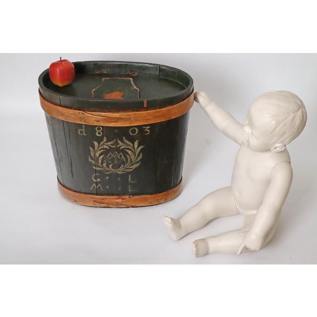 Hand-Painted Wooden Satchel Box, Germany, 1803 For Sale - Image 16 of 18