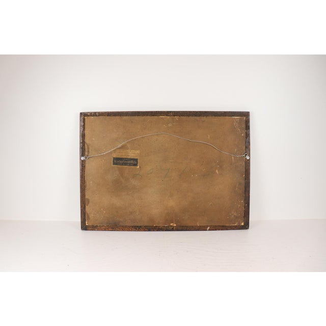 Antique Tiger Oak Beveled Mirror With Original Foxed Glass For Sale - Image 4 of 6