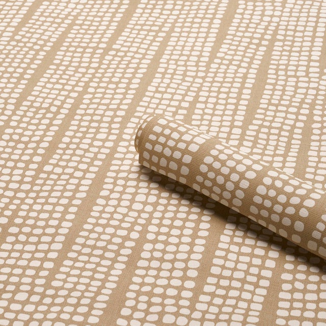 Schumacher SAMPLE - Schumacher Noland Wallpaper In Flax For Sale - Image 4 of 6