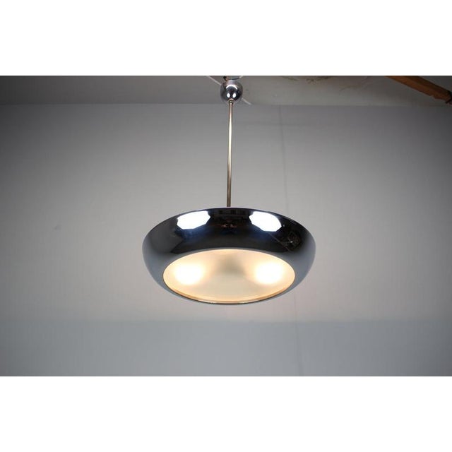 UFO Pendant Lamp by Josef Hurka for Napako, Former Czechoslovakia, 1930s For Sale - Image 10 of 14