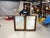 1970s large Mid-Century Modern Brutalist mirror by Lane. Intricately laid, highly textured pattern adorns the centre...