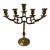 Vintage Heavy Solid Brass 5-Arm Candleabra - Ornate Taper Candle Holder Centerpiece For Sale