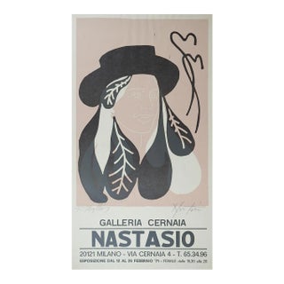 Vintage 1971 Alessandro Nastasio Signed Gallery Poster For Sale