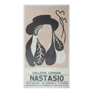 Vintage 1971 Alessandro Nastasio Signed Gallery Poster