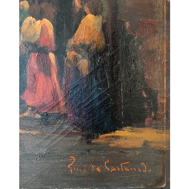 Modern Pino Pessina da Castanedo, Visione Veneziana, Oil on Canvas, Framed For Sale - Image 3 of 12