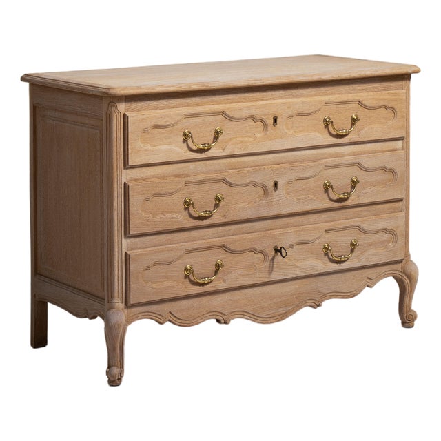 Louis XV Oak Chest of Drawers, Rococo Style, France, Circa 1970 For Sale