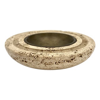 Mid-Century Travertine Catch-All Tray by Cerri Nestore, Italy, 1970s For Sale