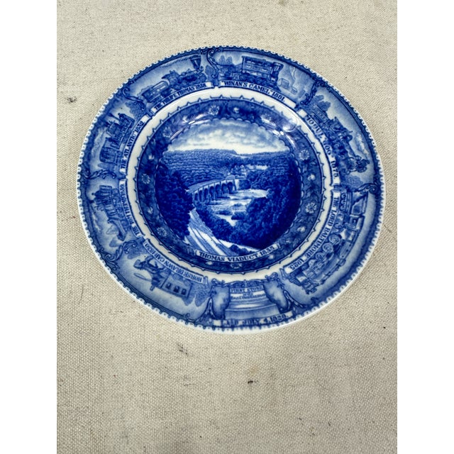 Vintage Baltimore and Ohio Railroad “Centenary” pattern souvenir plate manufactured by Scammell’s Lamberton China...