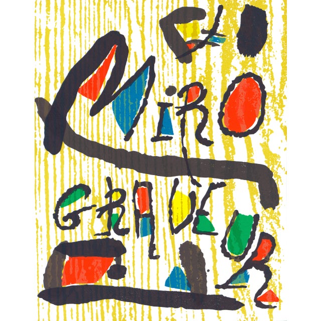 Joan Miró "Graveur" 1991 Woodcut Engraving For Sale