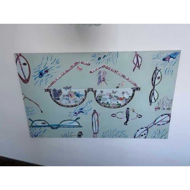 Very Large Intricate Collage Titled Diving Deep For Sale - Image 18 of 18