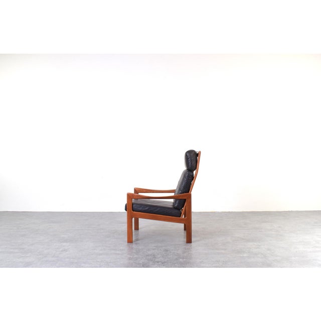Black Mid-Century Modern Teak Lounge Chairs by Illum Wikkelsø for Niels Eilersen, 1960s, Set of 2 For Sale - Image 8 of 17