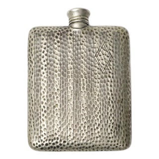 Silver Engraved Flask For Sale