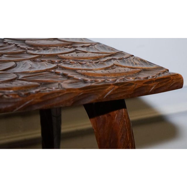 Hand-Carved Occasional Side Table from Liberty's London, 19th Century For Sale - Image 3 of 9