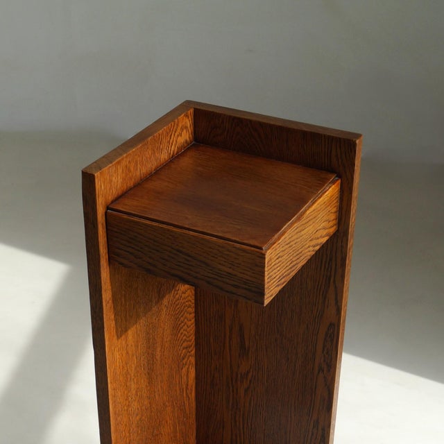 Dutch Art Deco Hague School Corner Pedestal, 1920s For Sale - Image 14 of 16