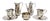 Art Nouveau Alpaca Silver Coffee Service, 1890s, Set of 7 For Sale