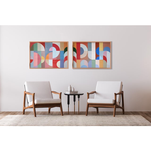 Art Deco 2026, Art Deco Painting - Set of 2 For Sale - Image 3 of 10