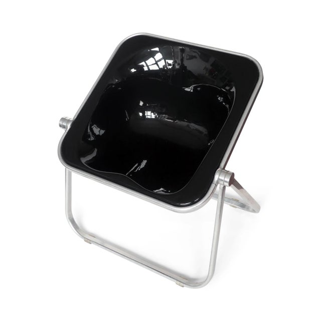 Mid-Century Modern Pair of Black Plona Folding Chairs by Giancarlo Piretti for Castelli For Sale - Image 3 of 12