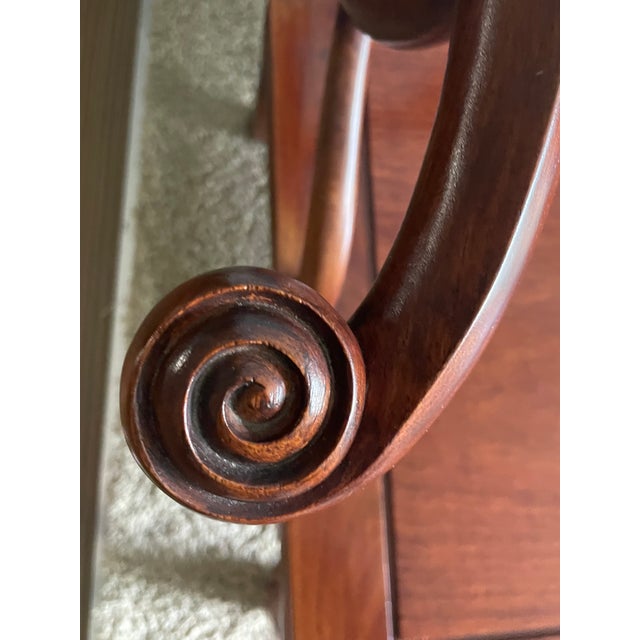 1960s Vintage Asian Carved Rosewood Horseshoe Armchair - Pair For Sale - Image 5 of 10