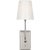 Visual Comfort Thomas O'Brien for Visual Comfort Signature Hulton 17" Cordless Single Sconce in Polished Nickel with White Glass Shade For Sale - Image 4 of 7