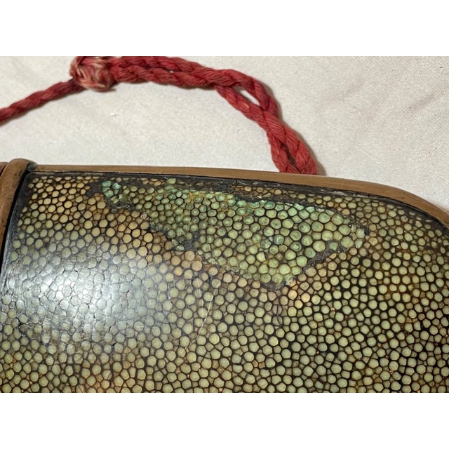 Rare Antique 19th Century Chinese Bronze Shagreen Stingray Glasses Case Holder For Sale - Image 14 of 14