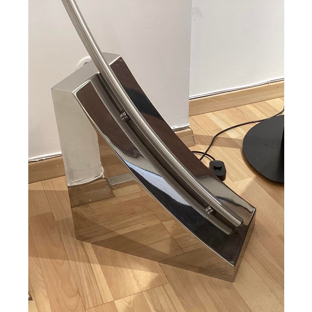 1970s Steel Arched Floor Lamp with Telescopic Stem by Lam Bologna, 1960s For Sale - Image 5 of 14