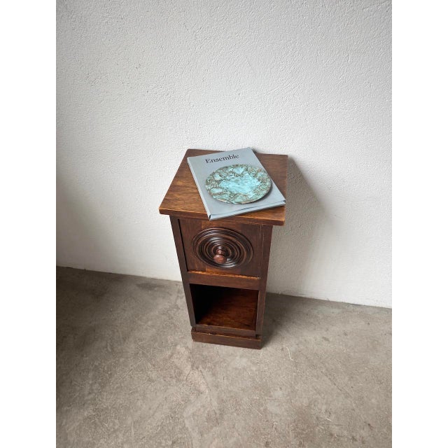 Oak Bedside Table from Dudouyt, 1940s For Sale - Image 10 of 18