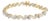 10k Yellow Gold 3.00 Cttw Round-Cut and Baguette-Cut Floral Link 7.25" Bracelet (I-J Color, I1-I2 Clarity) For Sale