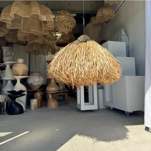 Pendant Light or Lampshade in Alang Alang Fibers For Sale - Image 5 of 15