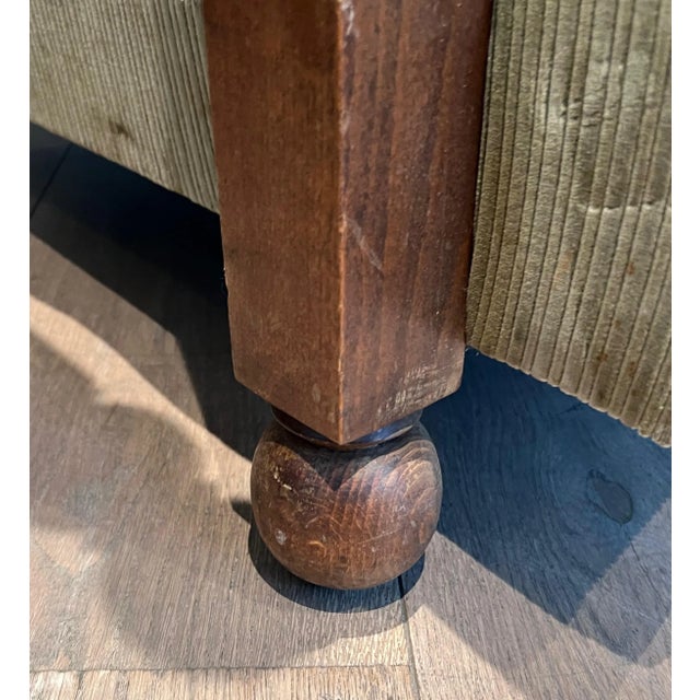 Wood Circa 1950s Wood & Velvet Brutalist Armchair For Sale - Image 7 of 12