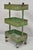 Antique "Bath House 2" Green Painted Metal 3 Tier Rolling Bathroom Trolley Cart For Sale - Image 12 of 12